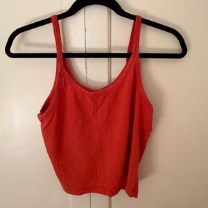 ARQ Crop Tank in color Vermillion size 2XL.